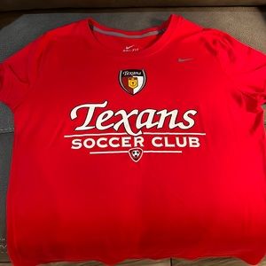 Nike Red Dallas Texans Soccer Club, women’s shirt
